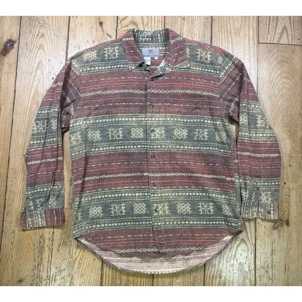 VTG Territory Ahead Mens XL Southwestern Tapestry Blanket Boho Thick Shacket